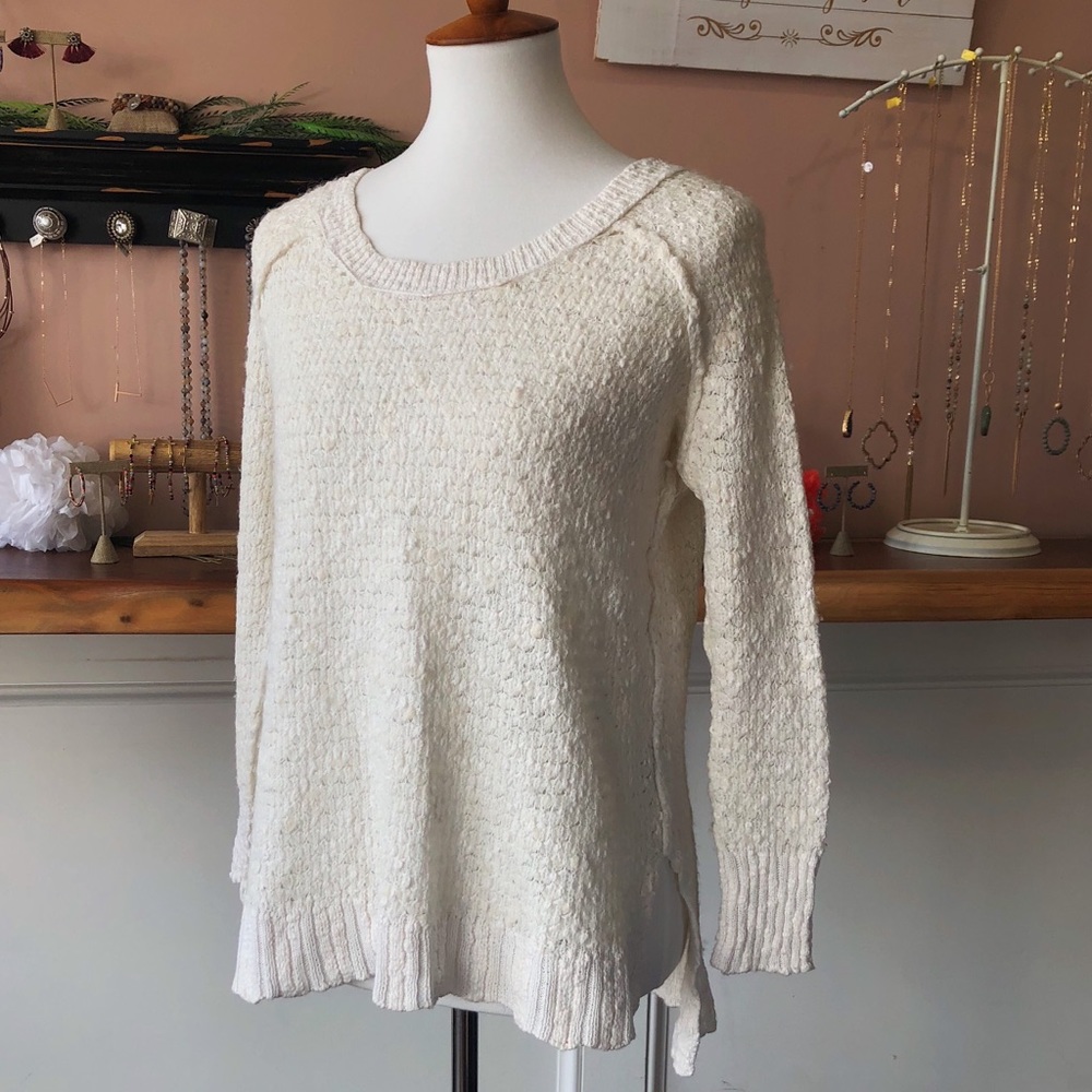 Free People Inside Out Brushed Knit Sweater XS